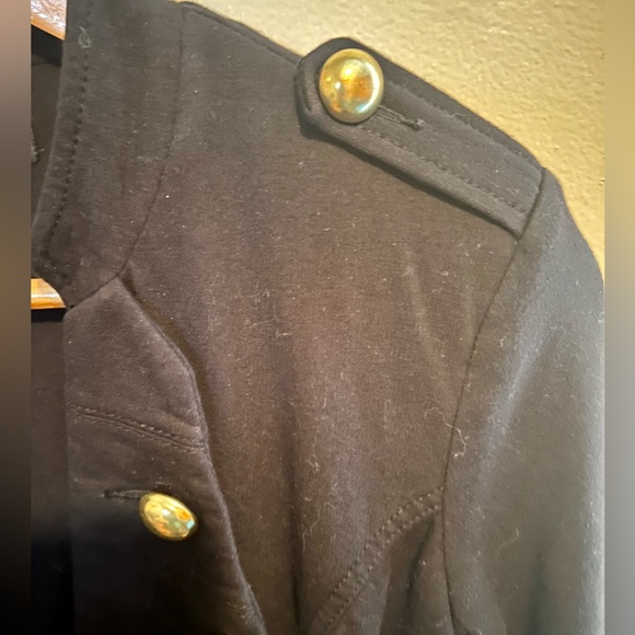 90's Retro Vintage Black Jacket with Gold Buttons - Picture 6 of 9